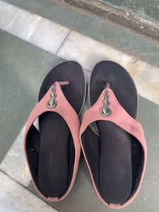 Stylish Pink Embellished Flip-Flops