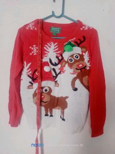 Festive Reindeer Christmas Sweater