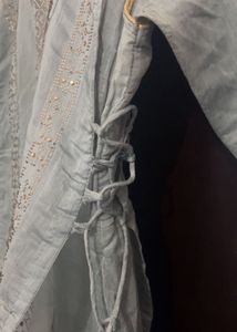 Elegant Grey Embroidered Kurta