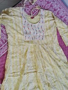 105.Embellished Yellow Kurta