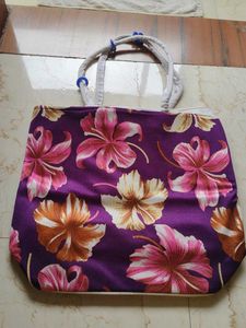 Floral Purple Tote Bag