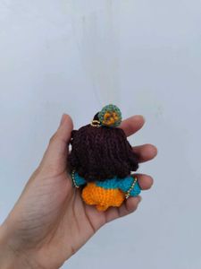 crochet Krishna doll Keychain/Charm