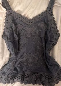y2k whimsy boho Embroidered Cami Top