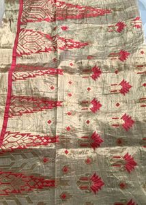 Elegant  designer Saree with Red border