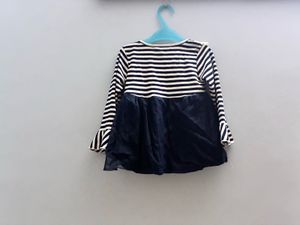 Cute Striped &amp; Navy Dress