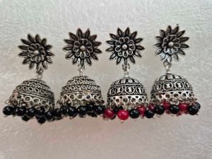 Elegant Jhumka Earrings Set - Unused