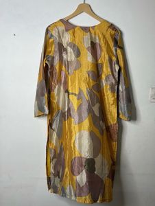 Yellow Floral Kurta Set with Palazzo