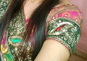 Stunning Purple Embroidered Saree with blouse