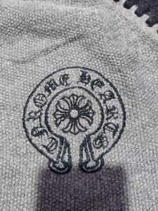 Chrome heart Men's Grey &amp; Black Sweater
