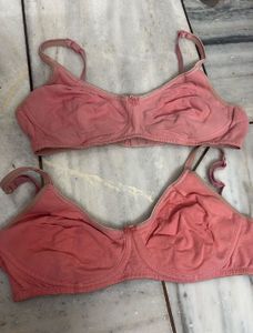 Two Pink Cotton Bras