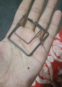 Geometric Square Hoop Earrings