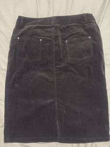 vintage velvet Brown Corduroy Skirt