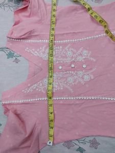 Pink Handwork Kurta