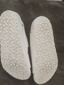 Birkenstock White Buckle Sandals