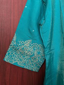 New Teal Kurta Set with Dupatta