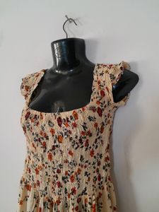 Nude Printed Long Dress (Women's)