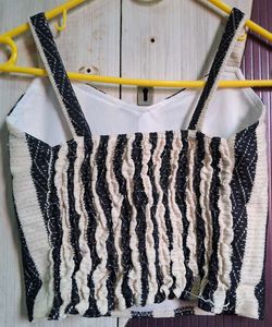 Striped 3-Pc Crop Top &amp; Pant Set