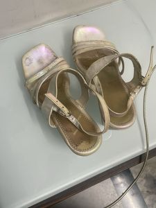 Iridescent Wedge Sandals