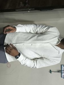 Aesthetic Ivorish White Puffed Full Sleeve Shirt