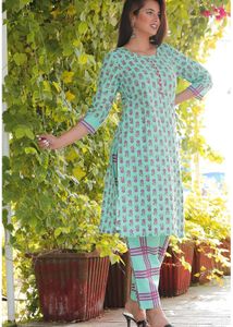 Free Delivery - Printed Kurta Set, XL Size