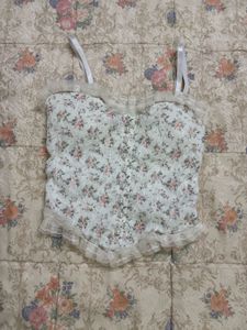 Delicate floral lace camisole top