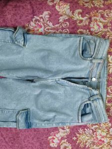 Light Wash Cargo Jeans
