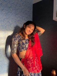 Blue lehenga with blouse
