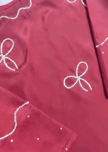Maroon Embellished Kurta Set