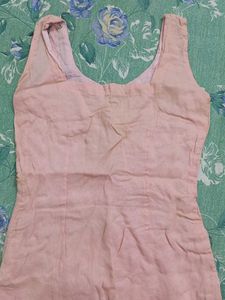Embellished Pink Sleeveless Blouse
