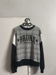 Grey Plaid "Bronx New York City" Sweatshirt