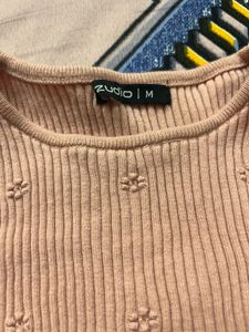 Pink Ribbed Tank Top