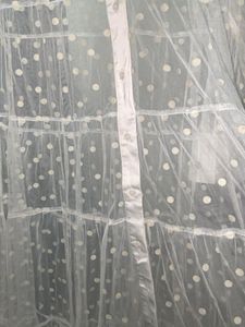 Sheer White Polka Dot Maxi Dress
