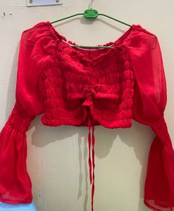 Beautiful Red Crop Top
