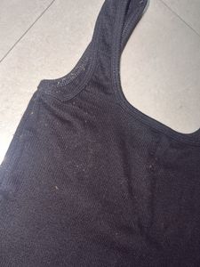 Black Ribbed Tank Top