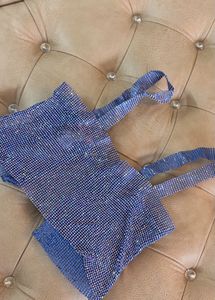 Sparkling Blue Rhinestone bralette