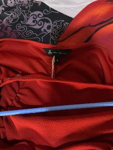 Red Ruched Dress sized large
