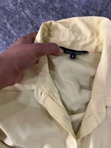 Light Yellow Oversized Button-Up Shirt