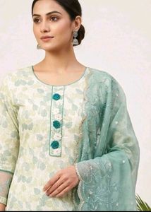 Elegant Floral Print Kurta Set with Dupatta