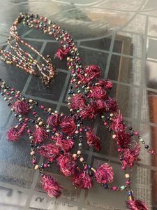 Boho Beaded Tassel Necklace