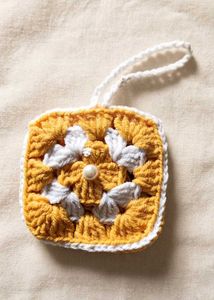 Handmade Crochet Square Charm