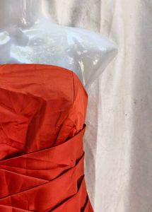 orange satin gown