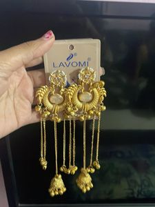 Kashmiri earrings Gold Tone Dangle Earring