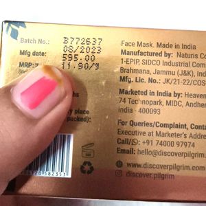 Pilgrim 24K Gold Facial Mask