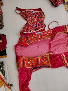 Vibrant Pink Bandhani jacket and top