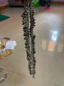 Silver Anklets with Bells &amp; Beads