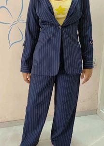 Pinstripe Co-ord Set with Blazer &amp; Pants