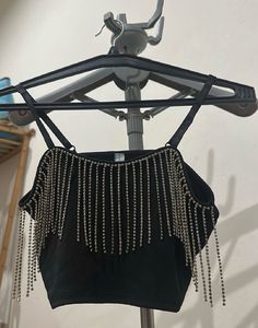 Sparkly Fringe Crop Top
