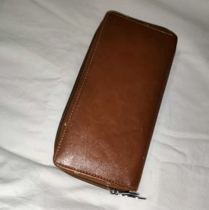 Elegant Tan Brown Cut-out Purse