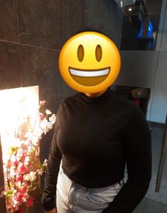 Black Long Sleeve Mock Neck Top
