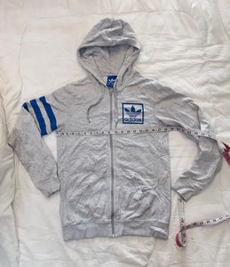 Adidas Grey Zip-Up Hoodie